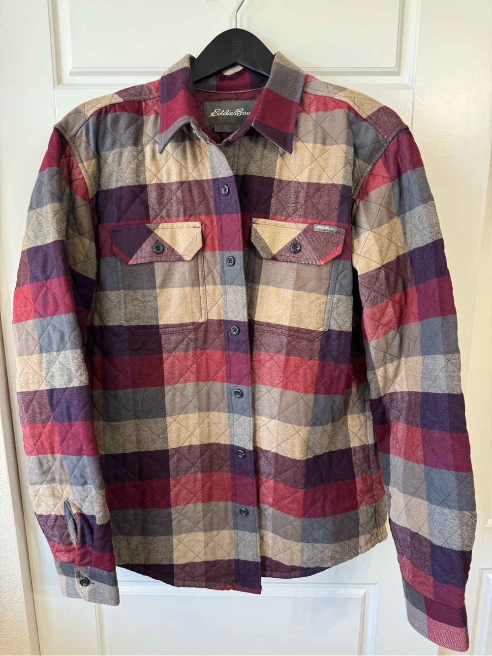 Eddie Bauer Quilted Plaid Jacket